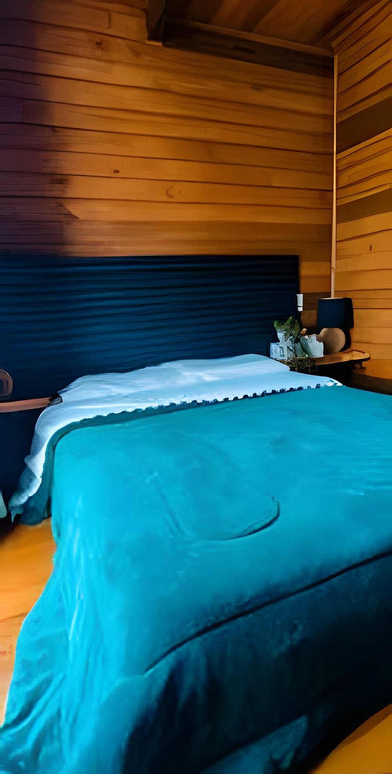 Chalé com piscina, banheira e sala de jogos na Serra